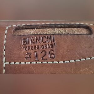 Vintage Bianchi Cross draw Leather left handed Browning HP and S&W 9mm autos